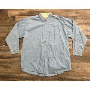 Outdoor Outfitters Mens 2XL Blue Long Sleeve Button Up Cotton Shirt